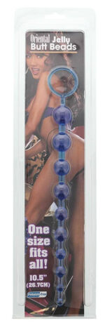 Oriental Jelly Butt Beads 10.5 inch Blue - Bile Anale