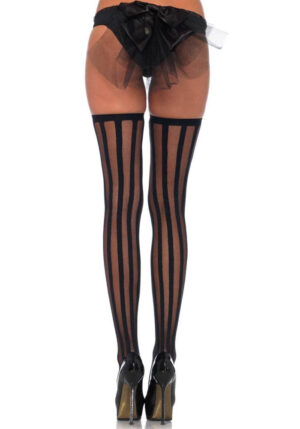 Sheer Stockings with Vertical Stripes - Ciorapi Sexy