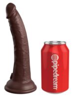 7" Dual Density Silicone Cock  Brown Exemple