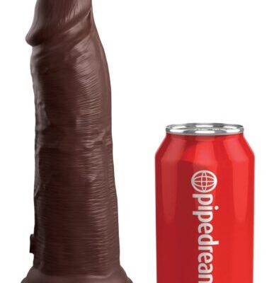 8" Dual Density Silicone Cock  Brown Exemple