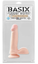 Basix Ruber Works 6 inch Dong With Suction Cup Flesh Exemple