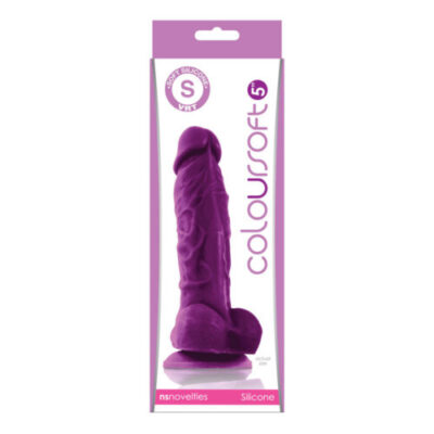 ColourSoft 5 inch Soft Dildo Purple - Dildo