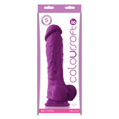 ColourSoft 8 inch Soft Dildo Purple Exemple