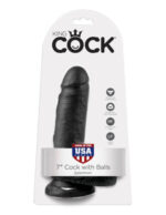 King Cock 7 inch Cock With Balls Black Exemple