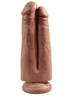 Profil King Cock 7 inch Two Cocks One Hole Tan