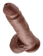 Dildo Cu Testicule King Cock 8 inch Cock With Balls Brown