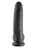 Dildo Cu Testicule King Cock 9 inch Cock With Balls Black