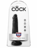 King CockÂ 6 inch Cock With Balls Black Exemple