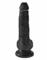 Dildo Cu Testicule King CockÂ 6 inch Cock With Balls Black