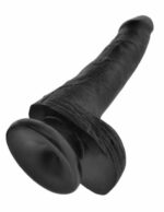 King CockÂ 6 inch Cock With Balls Black - Dildo