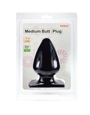 Charmly Soft & Smooth Middle Size Butt Plug Black - Dopuri Anale