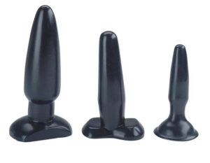 Sexy Sweet Butt Plugs Set Of 3 Black - Dopuri Anale