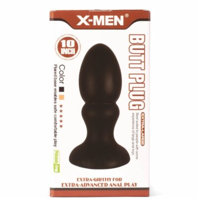 X-MEN 10" Huge Butt Plug Black 1 - Dopuri Anale