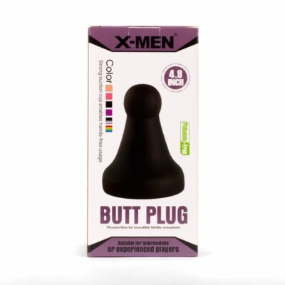 X-MEN 4.9" Butt Plug Black - Dopuri Anale