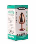 Dop anal Rezistent La Apă X-MEN Secret Shade Metal Butt Plug Rose M