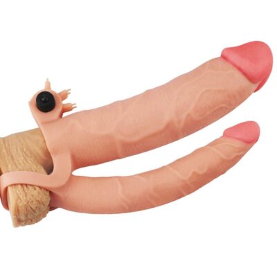 Add 3" Vibrating Double Penis Sleeve Exemple