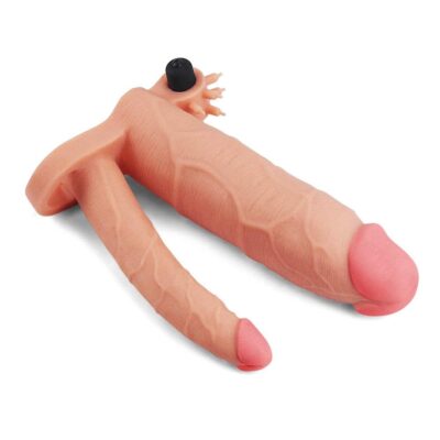 Add 3" Vibrating Double Penis Sleeve - Extendere Si Prelungitoare Penis