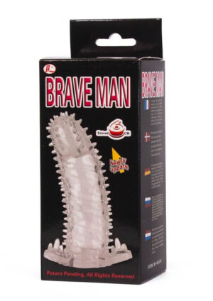 Brave Man Penis Sleeve Clear 1 - Extendere Si Prelungitoare Penis