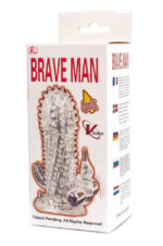 Brave Man Penis Sleeve With Bullet Clear 1 - Extendere Si Prelungitoare Penis