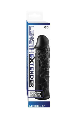 Length Extender Sleeve 6 inch Black - Extendere Si Prelungitoare Penis