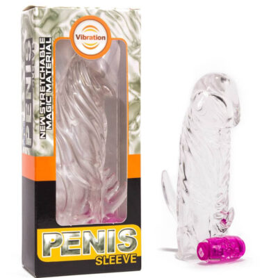 Penis Sleeve With Vibration Clear - Extendere Si Prelungitoare Penis