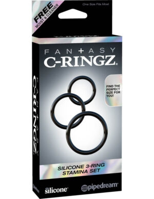 Fantasy C-Ringz Silicone 3-Ring Stamina Set - Inele Si Mansoane