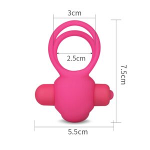 Power Clit Duo Silicone Cockring Pink - Inele Si Mansoane