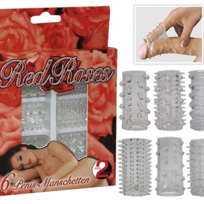 Red Roses Penis Ring Set 6 pcs - Inele Si Mansoane