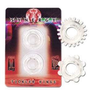 Synergy Tickler Rings Set Of 2 Rings Clear - Inele Si Mansoane