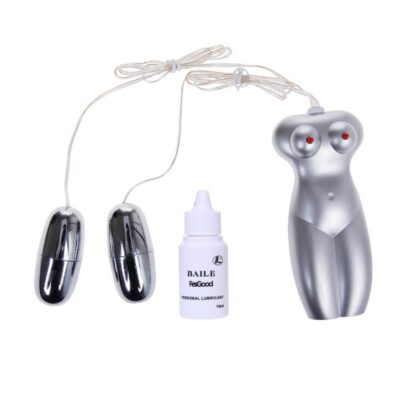 Pussy & Anal Tighten Shrink TPR material double vibrationg eggs with vioce 3 AAA batteries - Masturbatoare
