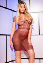 CR 4108  S-L  Red superstretch Seamless Minidress Exemple