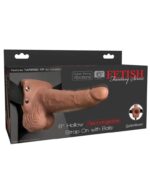Fetish Fantasy 6 inch Hollow Rechargeable Strap-On Tan Exemple