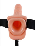 Fetish Fantasy Series Vibrating Hollow Strap-on with balls 7 inch Flesh Exemple