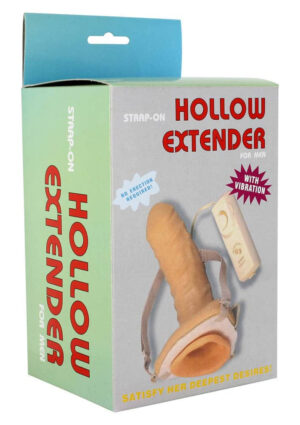 Vibrating Strap-on Hollow Extender - Strap On