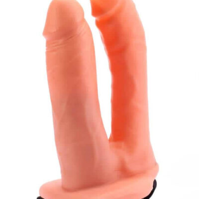 Vibrating Unisex Hollow Strap On Double Penetration 1 - Strap On