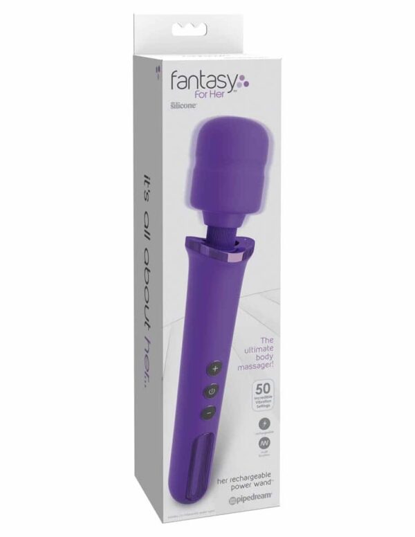Fantasy For Her Rechargeable Power Wand - Purple - Vibratoare Pentru Masaj