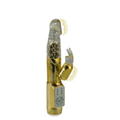 Gold Rabbit Prince Vibrating & Rotating Penis Gold Clear Exemple