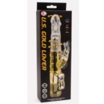 Profil U.S. Gold Lover Vibrating & Rotating Penis Gold Clear