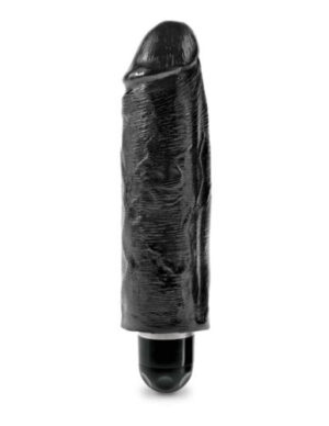 King Cock 6 inch Vibrating Stiffy Black - Vibratoare Realistice