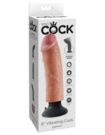 Vibrator Rezistent La Apă King Cock 8 inch Vibrating Cock Flesh