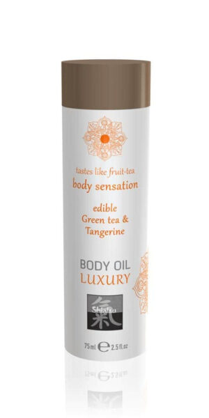 Luxury body oil edible - Green tea & Tangerine 75ml - Lumanari Si Uleiuri Masaj